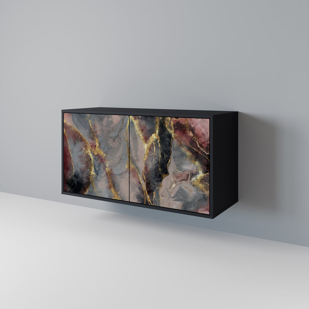 GOLDEN TIDES 2-Door Sideboard in Black Finish