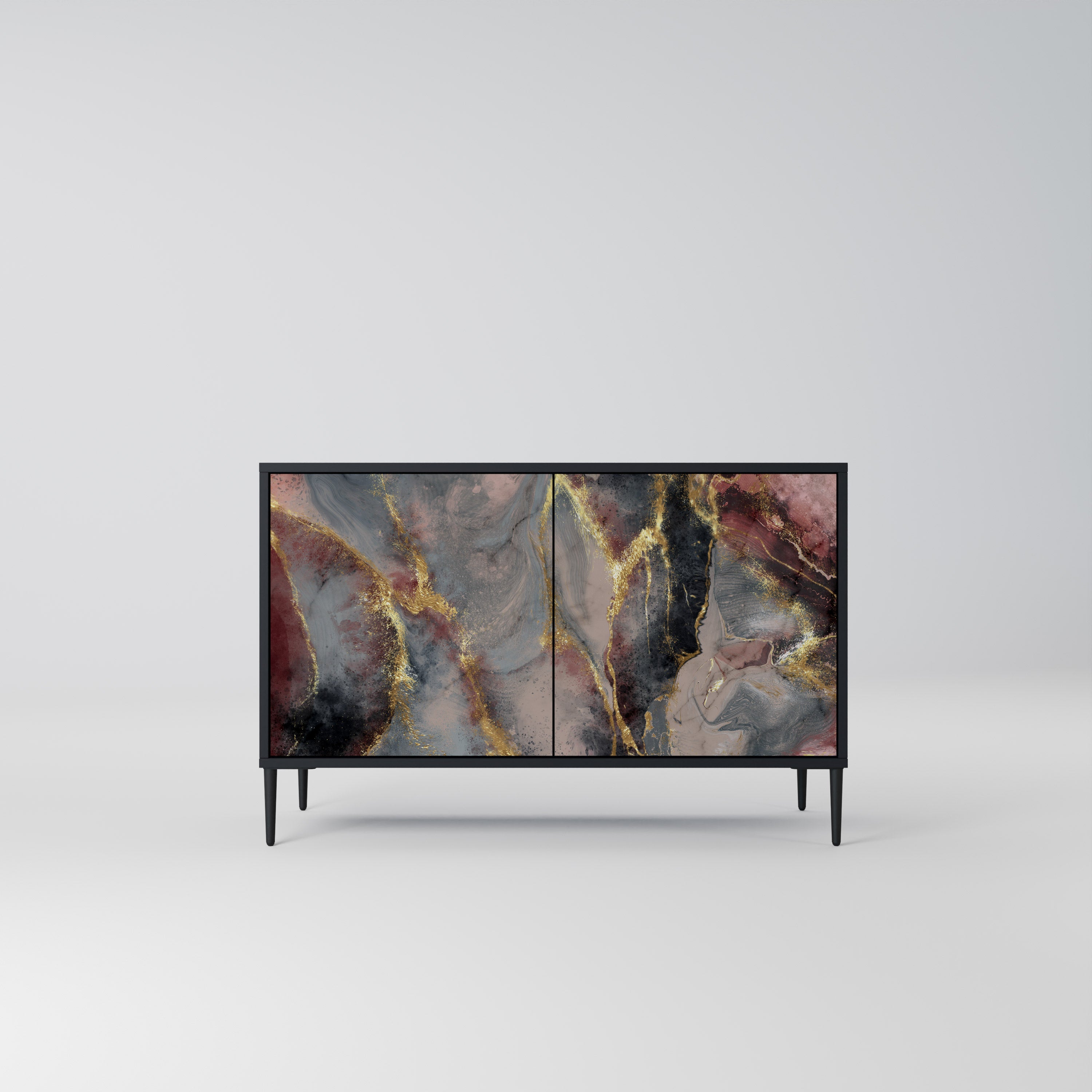 GOLDEN TIDES 2-Door Sideboard in Black Finish