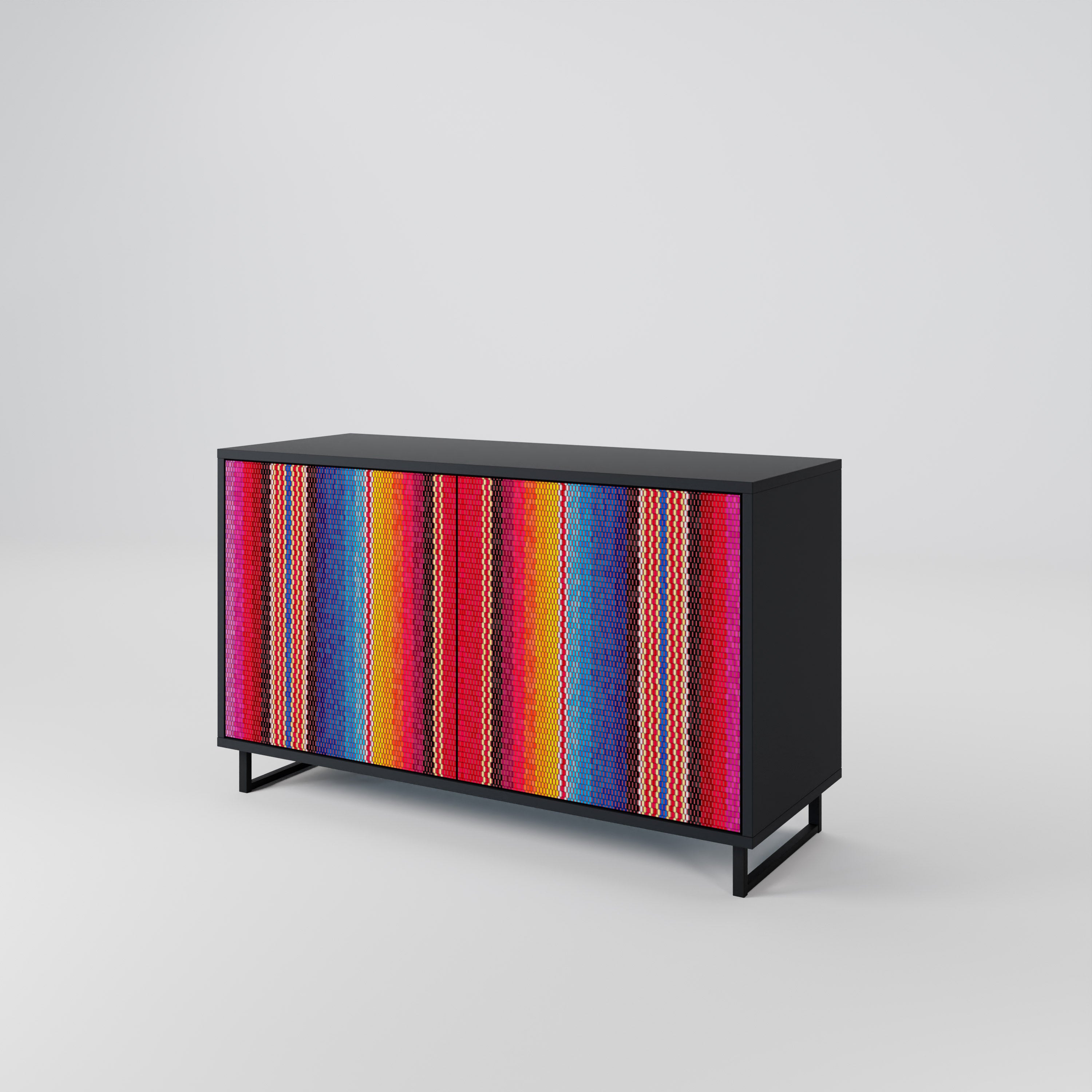 ETHNIC MEXICAN 2-Door Sideboard in Black Finish