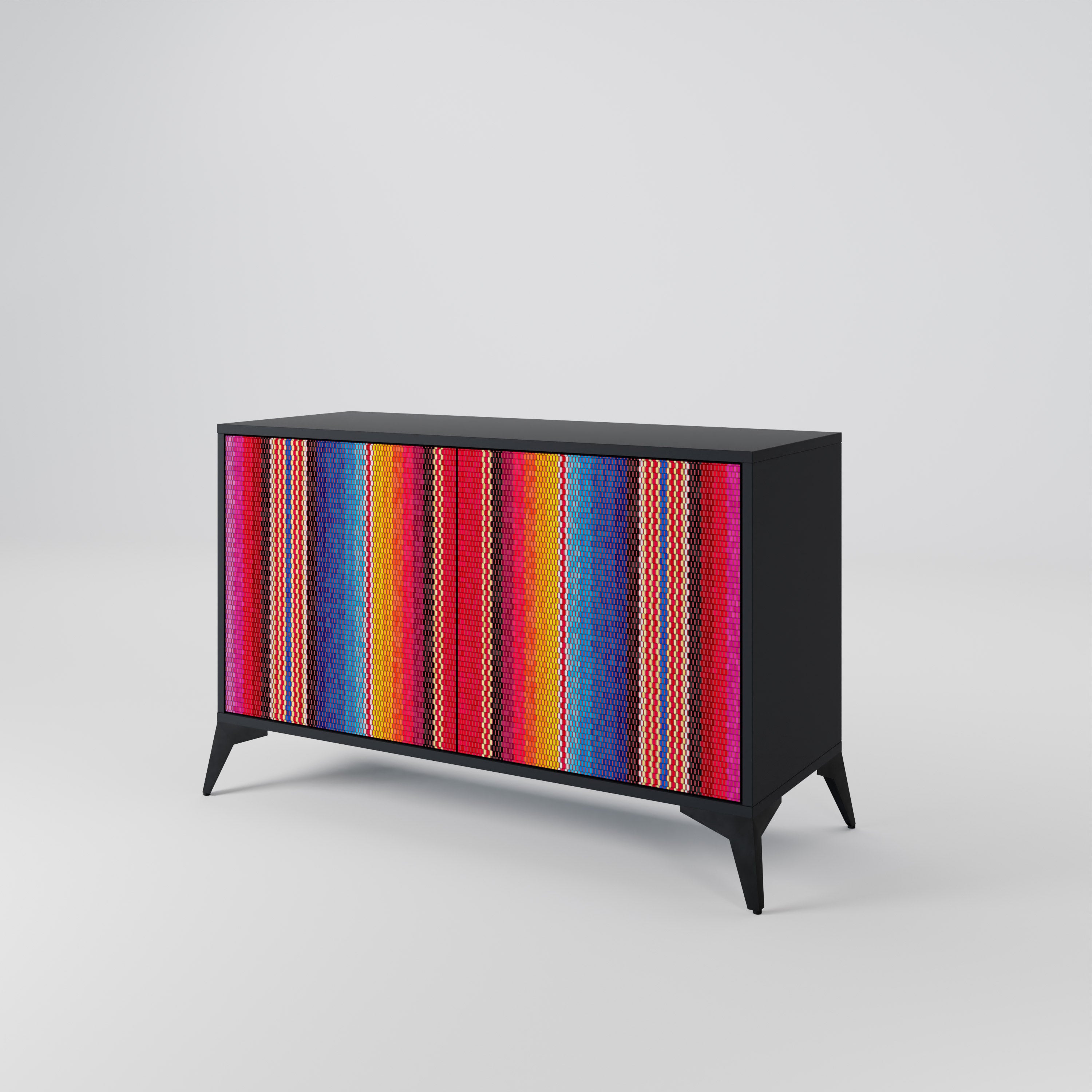 ETHNIC MEXICAN 2-Door Sideboard in Black Finish