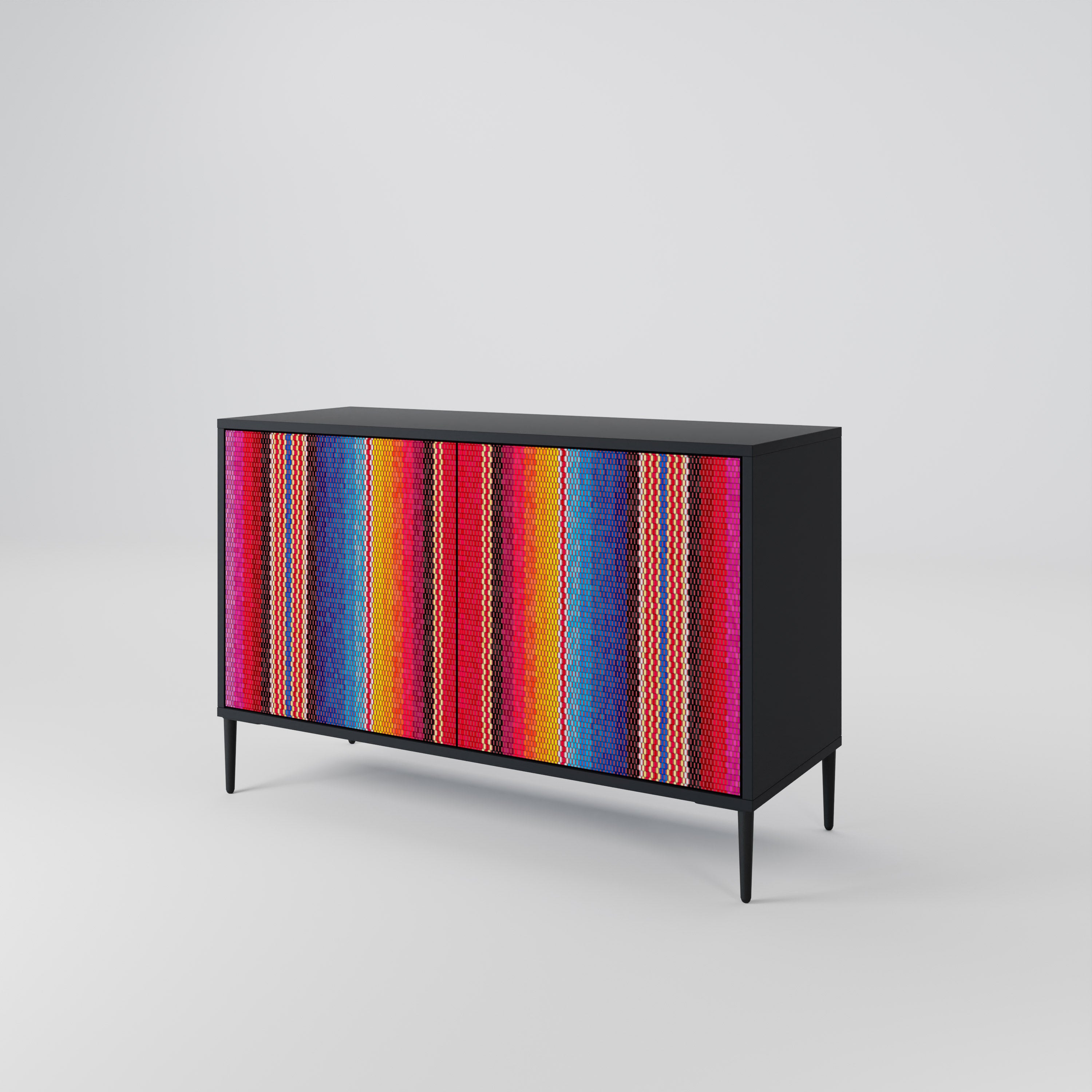 ETHNIC MEXICAN 2-Door Sideboard in Black Finish