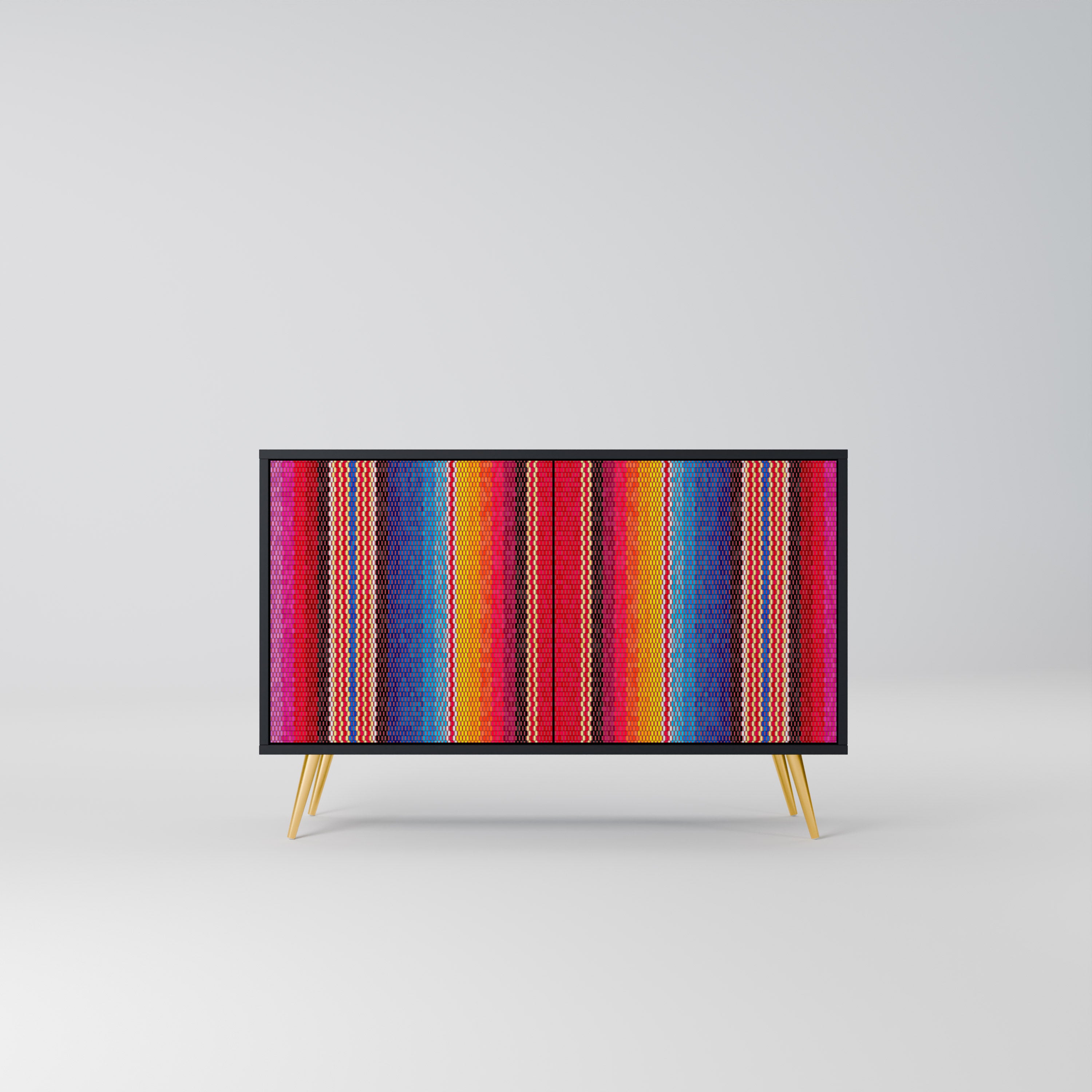 ETHNIC MEXICAN 2-Door Sideboard in Black Finish