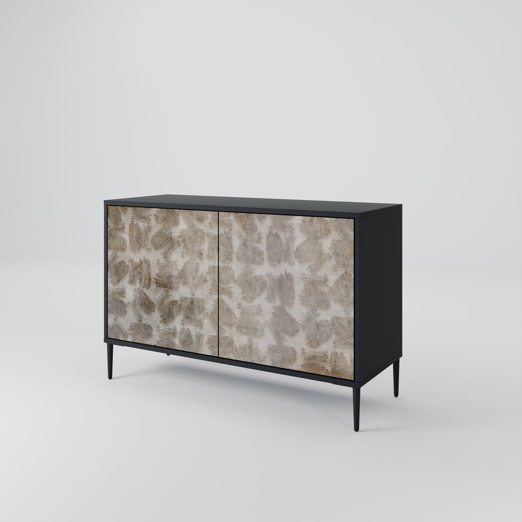 SLIGHTLY BLURRED 2-Door Sideboard in Black Finish