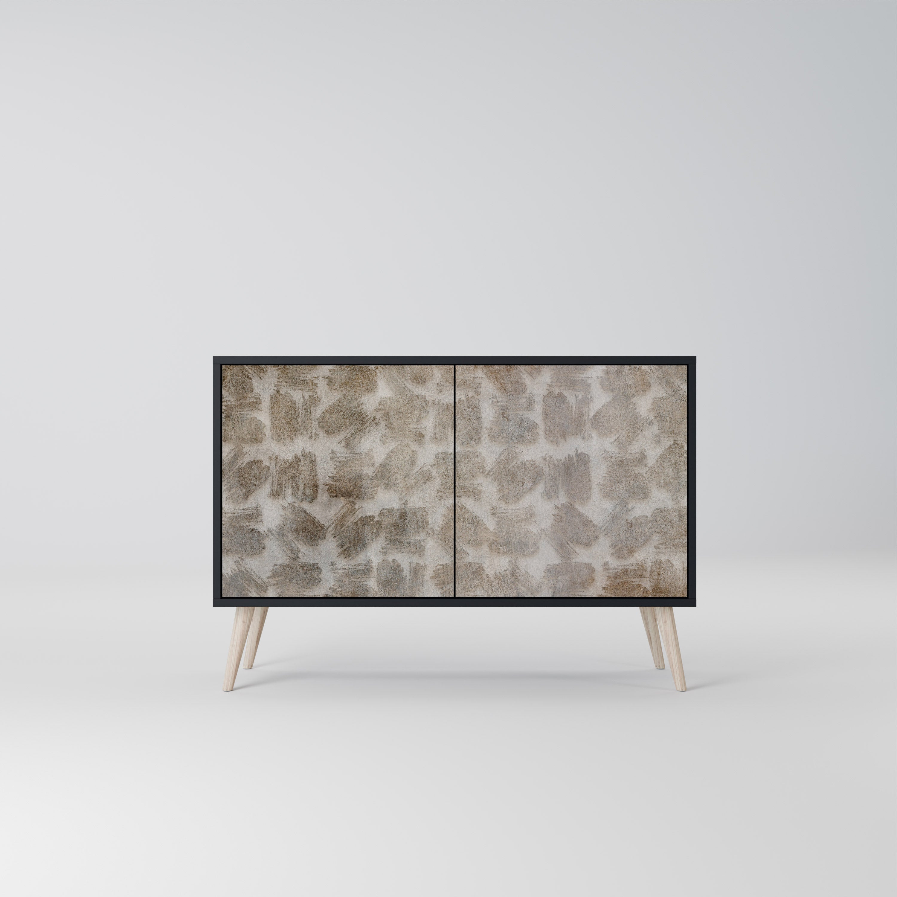 SLIGHTLY BLURRED 2-Door Sideboard in Black Finish