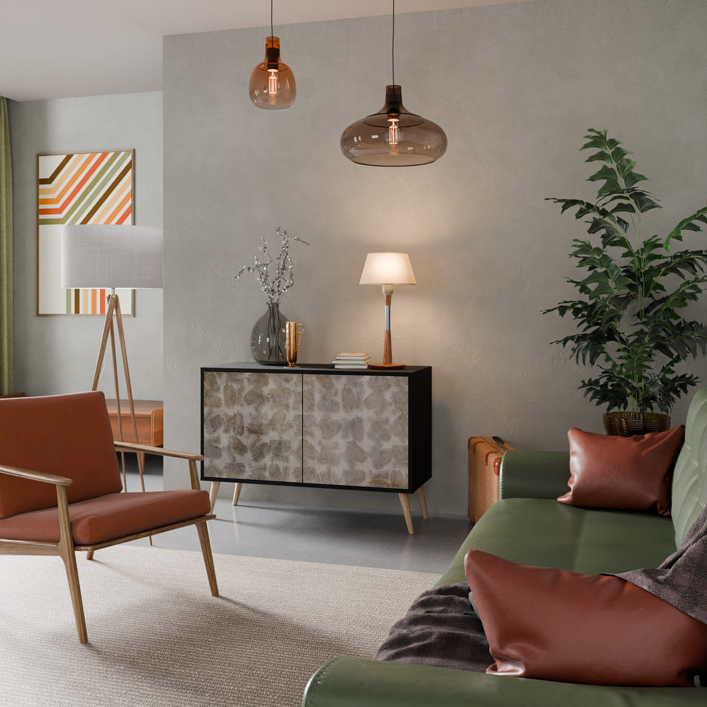 SLIGHTLY BLURRED 2-Door Sideboard in Black Finish