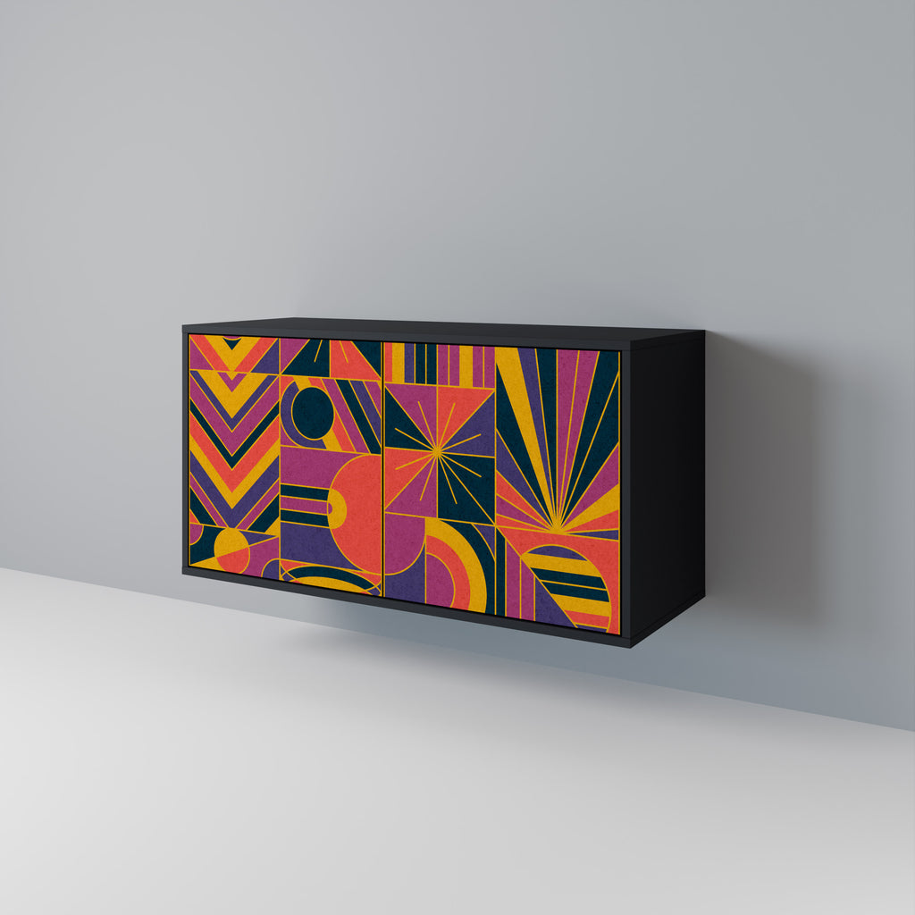 ELECTRIC PATTERNS 2-Door Sideboard in Black Finish