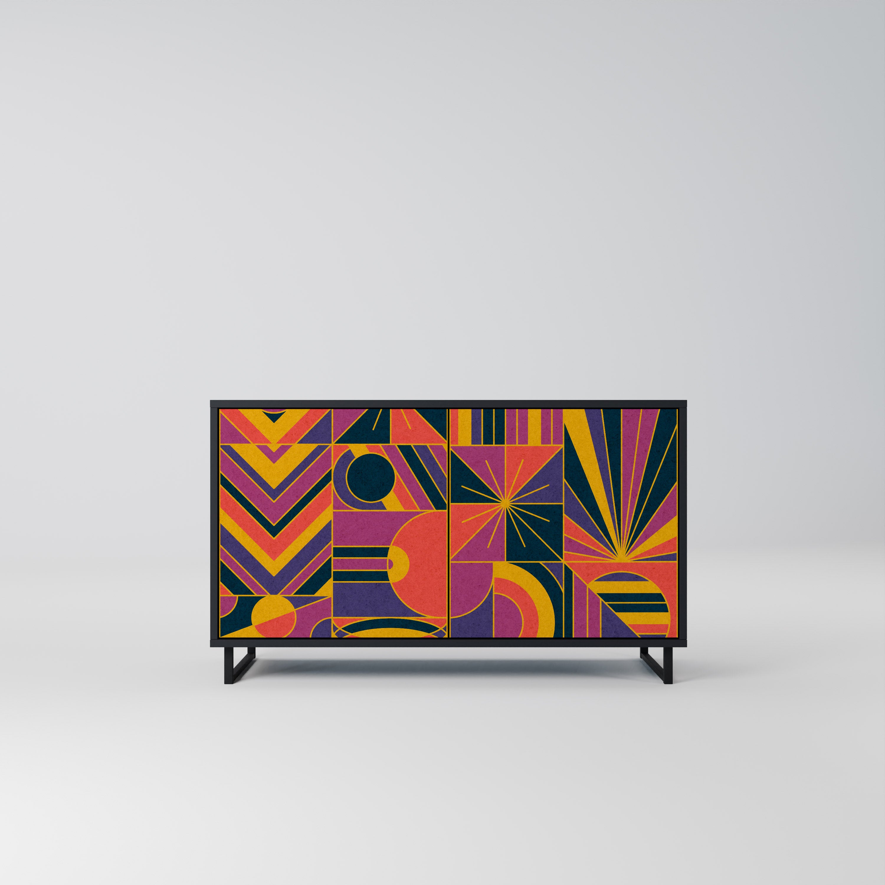 ELECTRIC PATTERNS 2-Door Sideboard in Black Finish