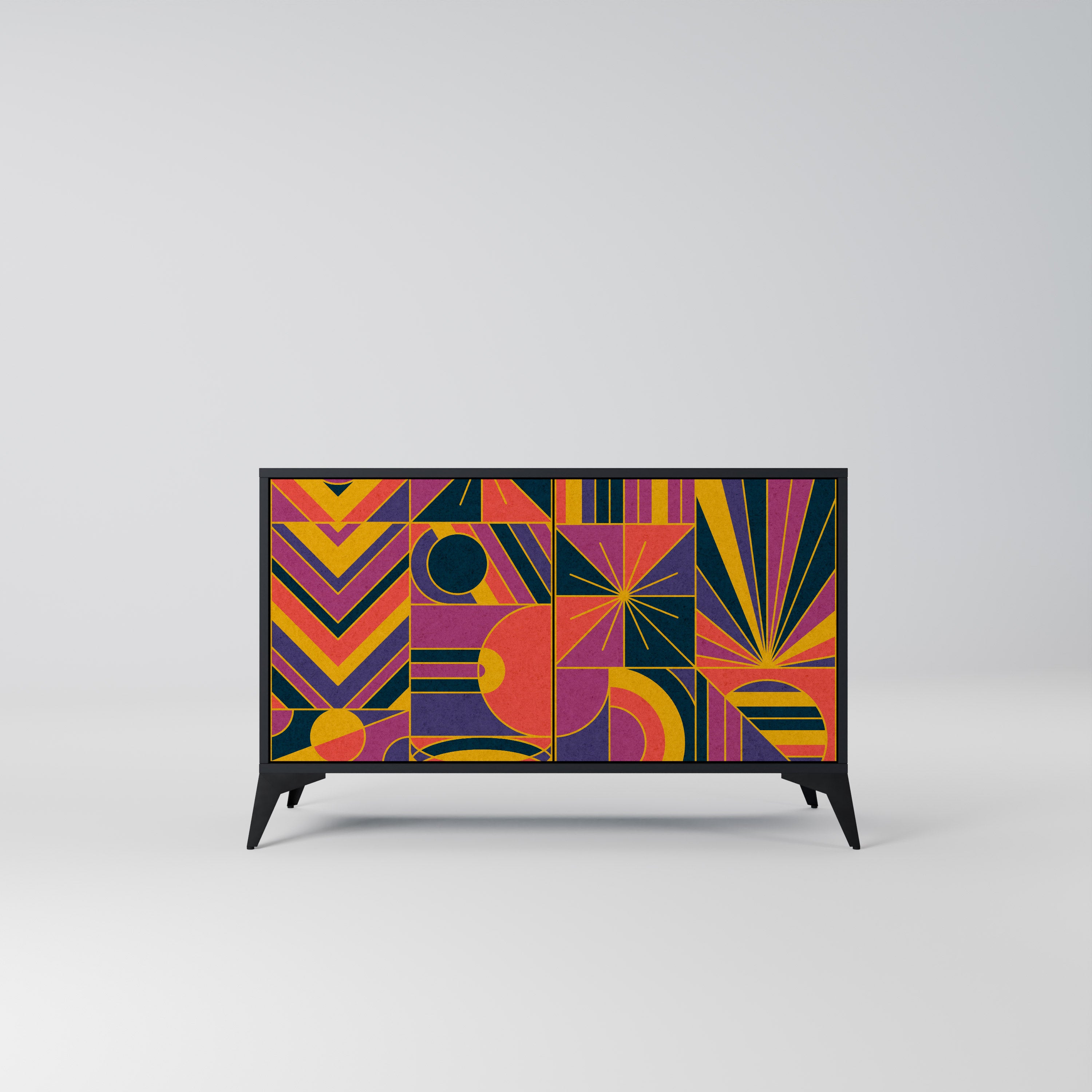 ELECTRIC PATTERNS 2-Door Sideboard in Black Finish