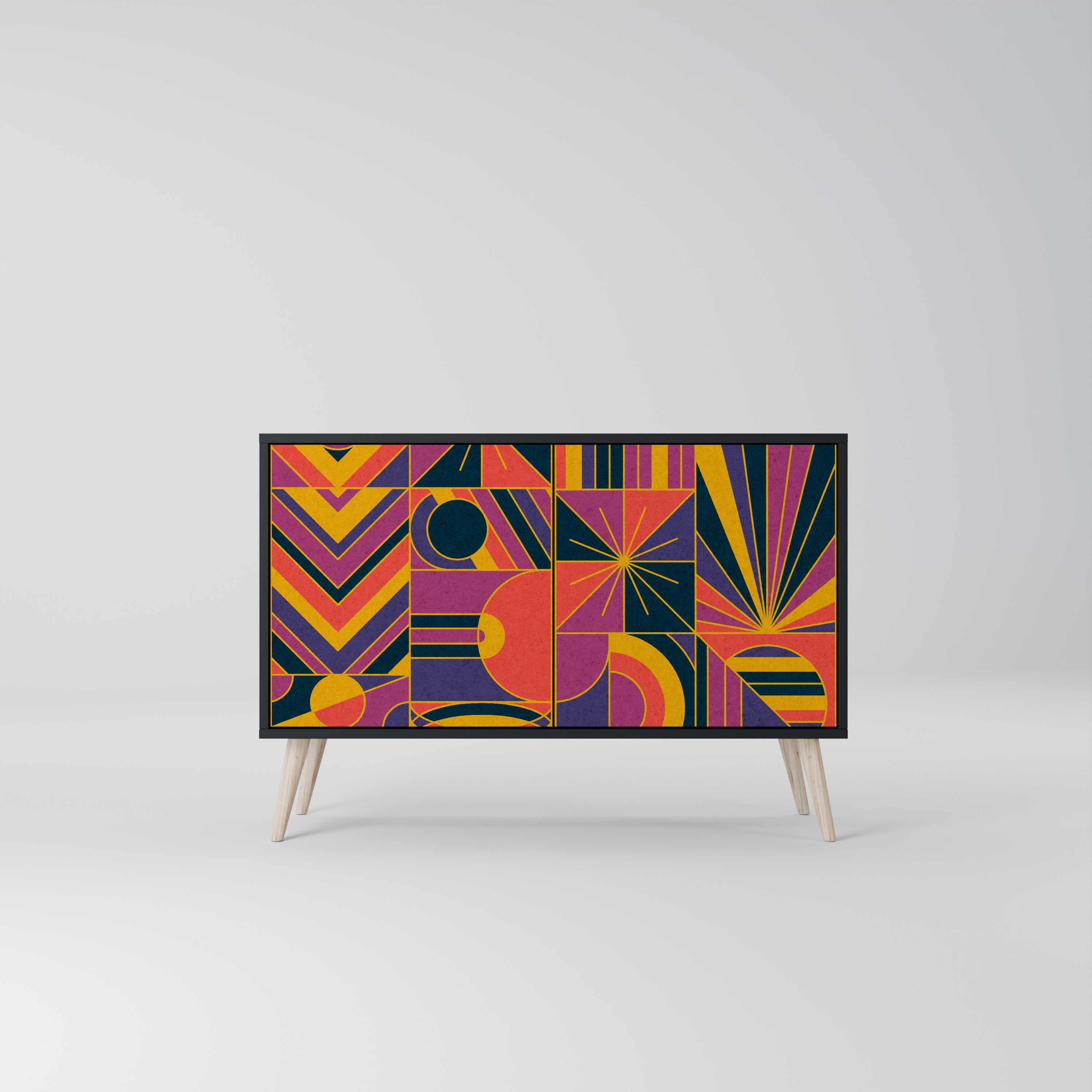 ELECTRIC PATTERNS 2-Door Sideboard in Black Finish