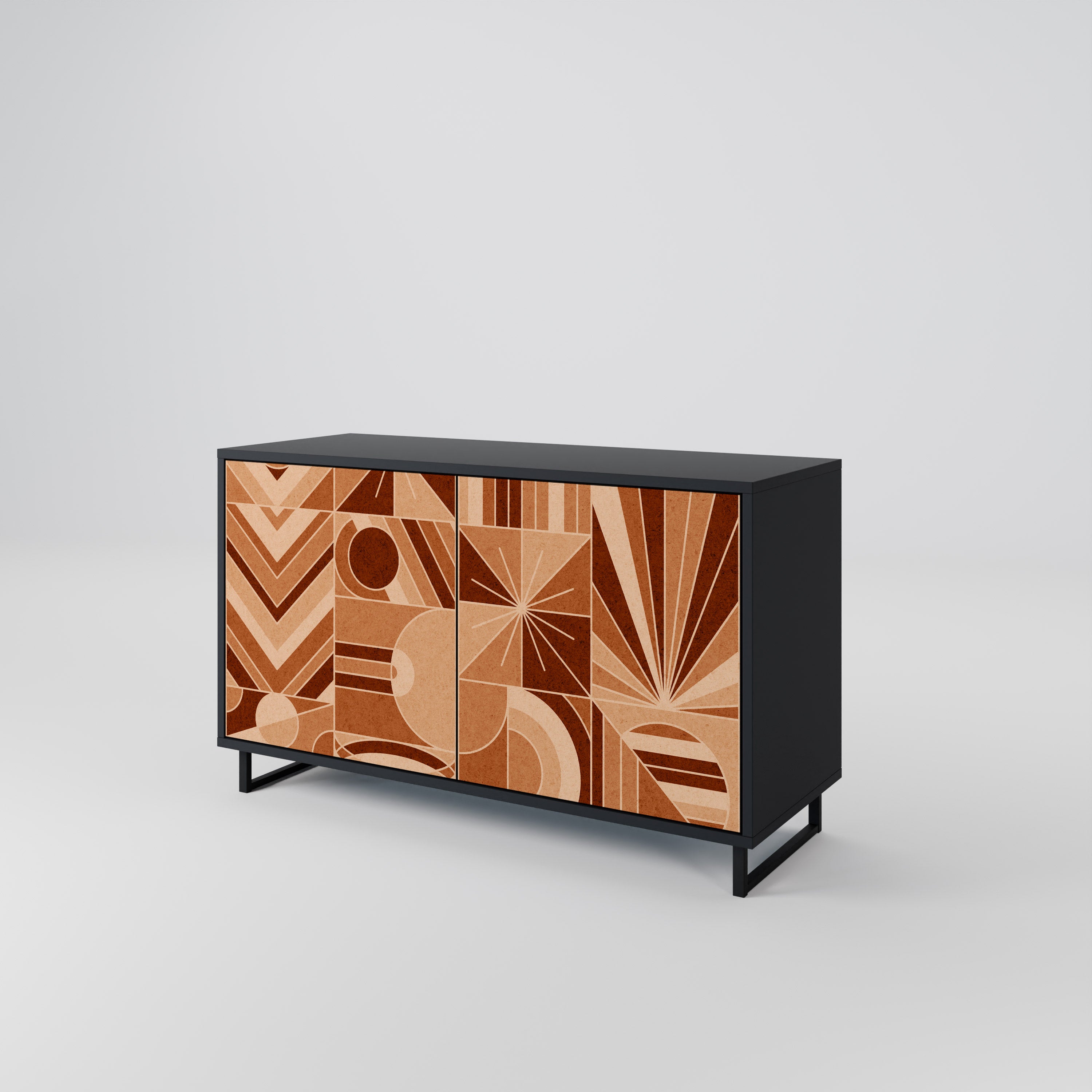 PRISM MOSAIC 2-Door Sideboard in Black Finish