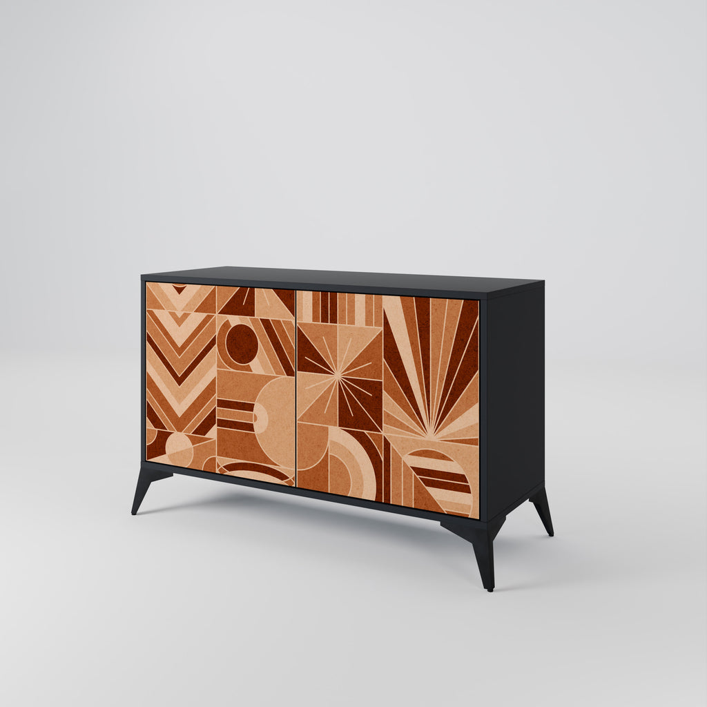 PRISM MOSAIC 2-Door Sideboard in Black Finish