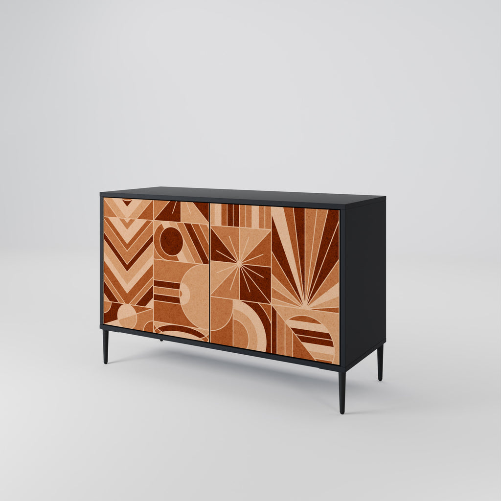 PRISM MOSAIC 2-Door Sideboard in Black Finish