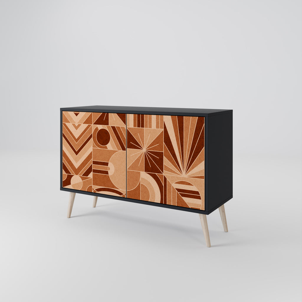 PRISM MOSAIC 2-Door Sideboard in Black Finish