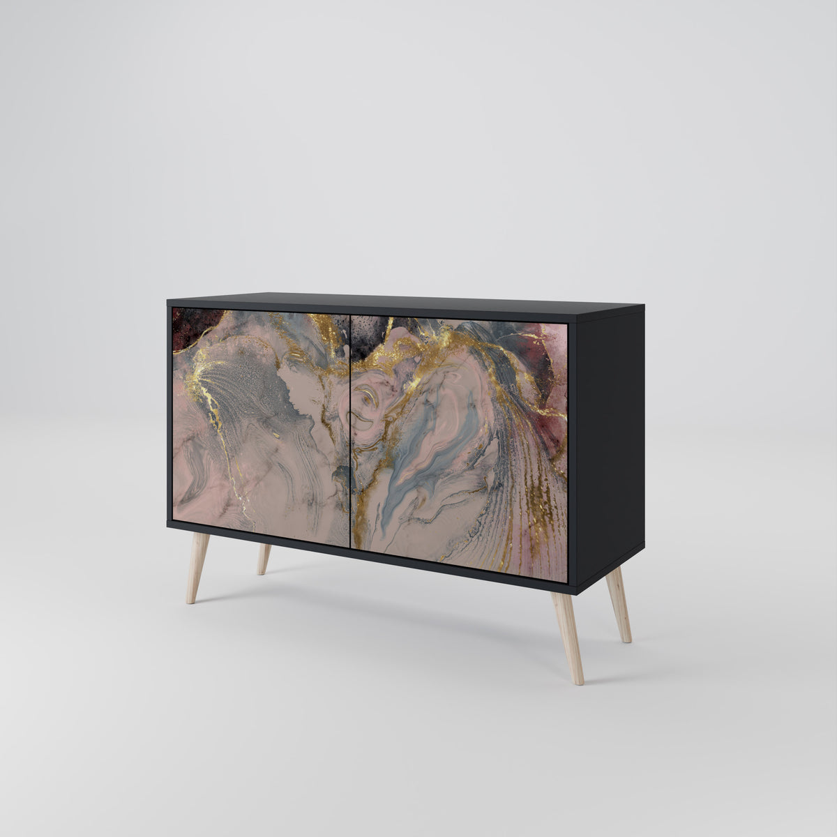 GILDED SWIRLS Aparador de 2 Puertas
