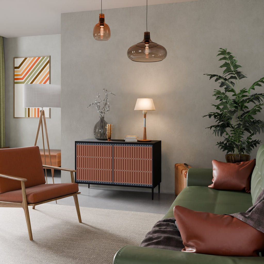 HYPNOTIC GATE 2-Door Sideboard in Black Finish