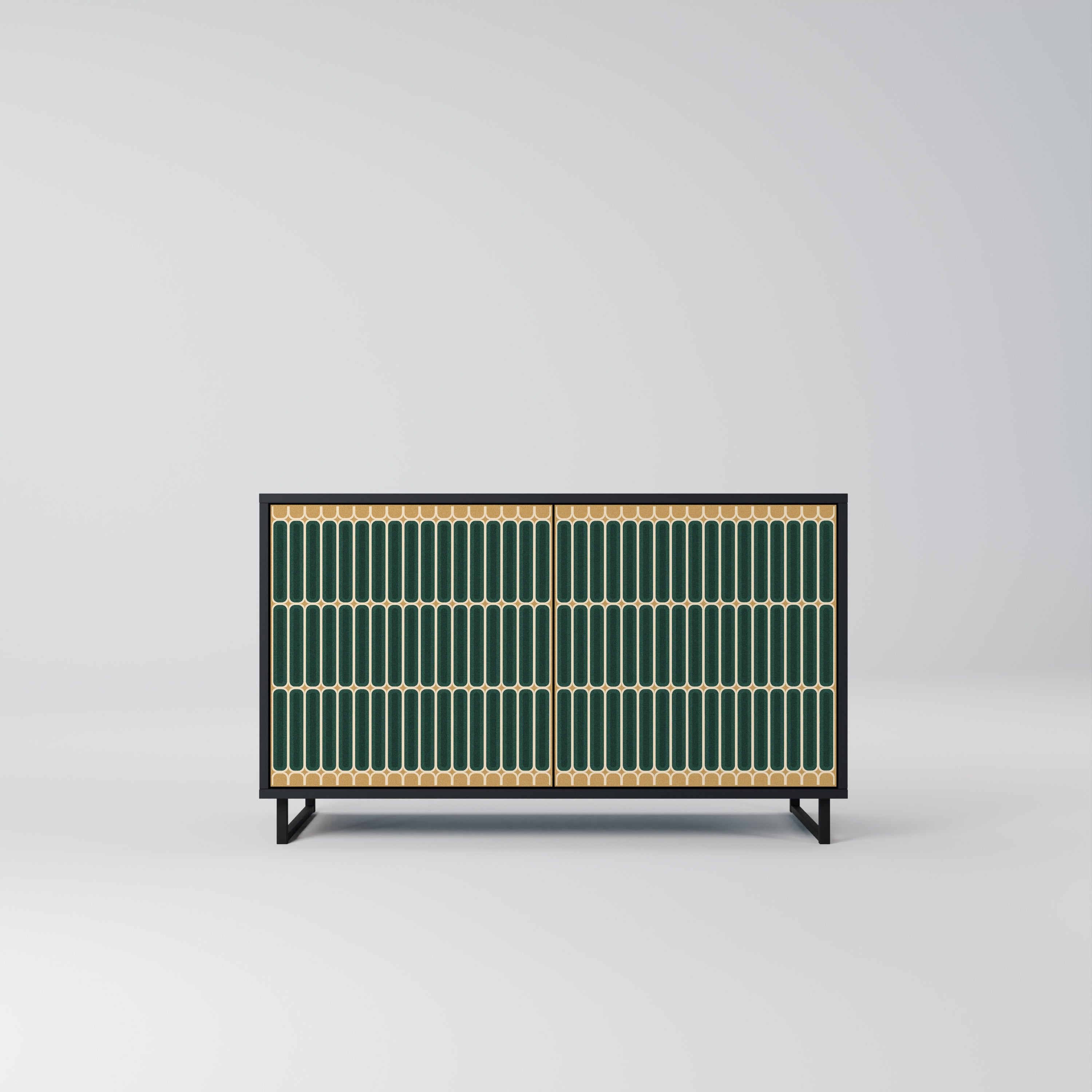 ILUSION GATE 2-Door Sideboard in Black Finish