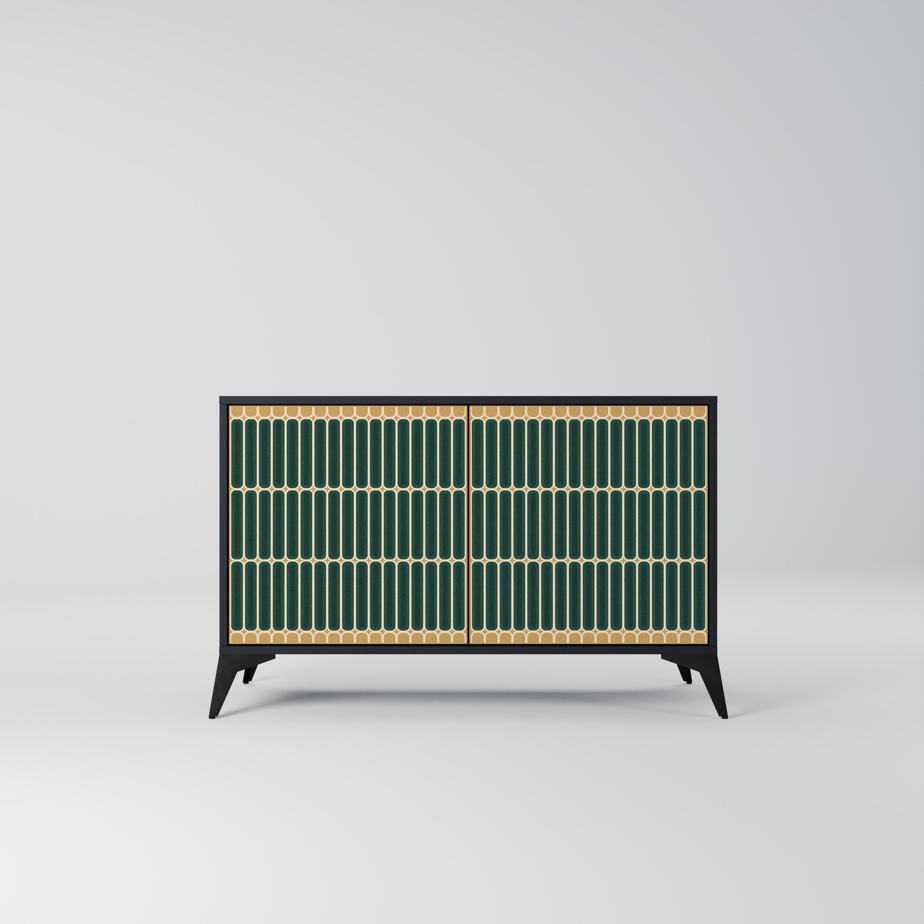 ILUSION GATE 2-Door Sideboard in Black Finish