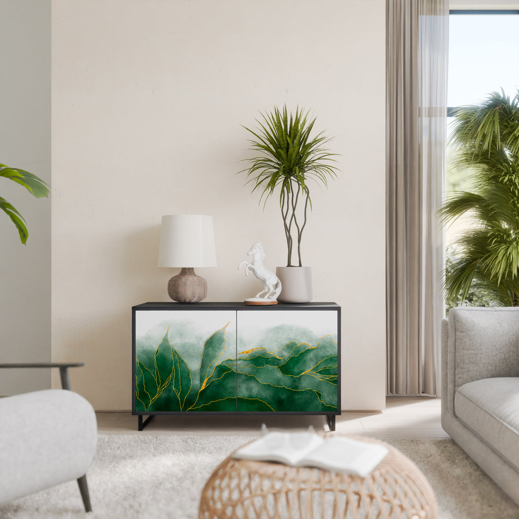 EXPENSIVE NATURE 2-Door Sideboard in Black Finish