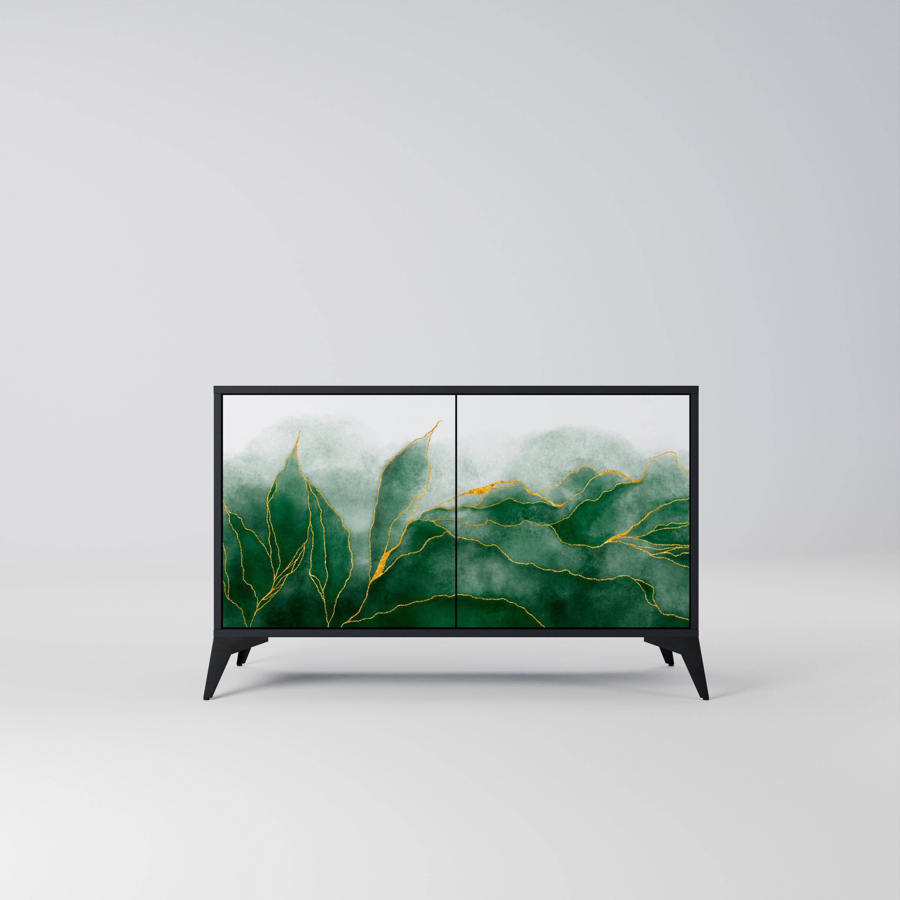 EXPENSIVE NATURE 2-Door Sideboard in Black Finish