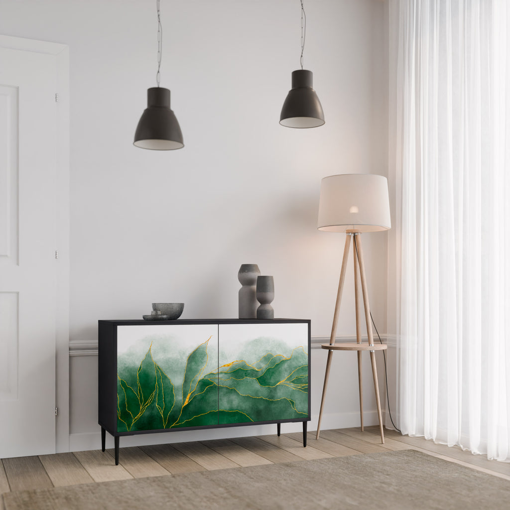 EXPENSIVE NATURE 2-Door Sideboard in Black Finish