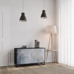 MUTED ARC Aparador de 2 Puertas en Acabado Negro