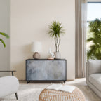 MUTED ARC Aparador de 2 Puertas en Acabado Negro