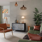 MUTED ARC Aparador de 2 Puertas en Acabado Negro