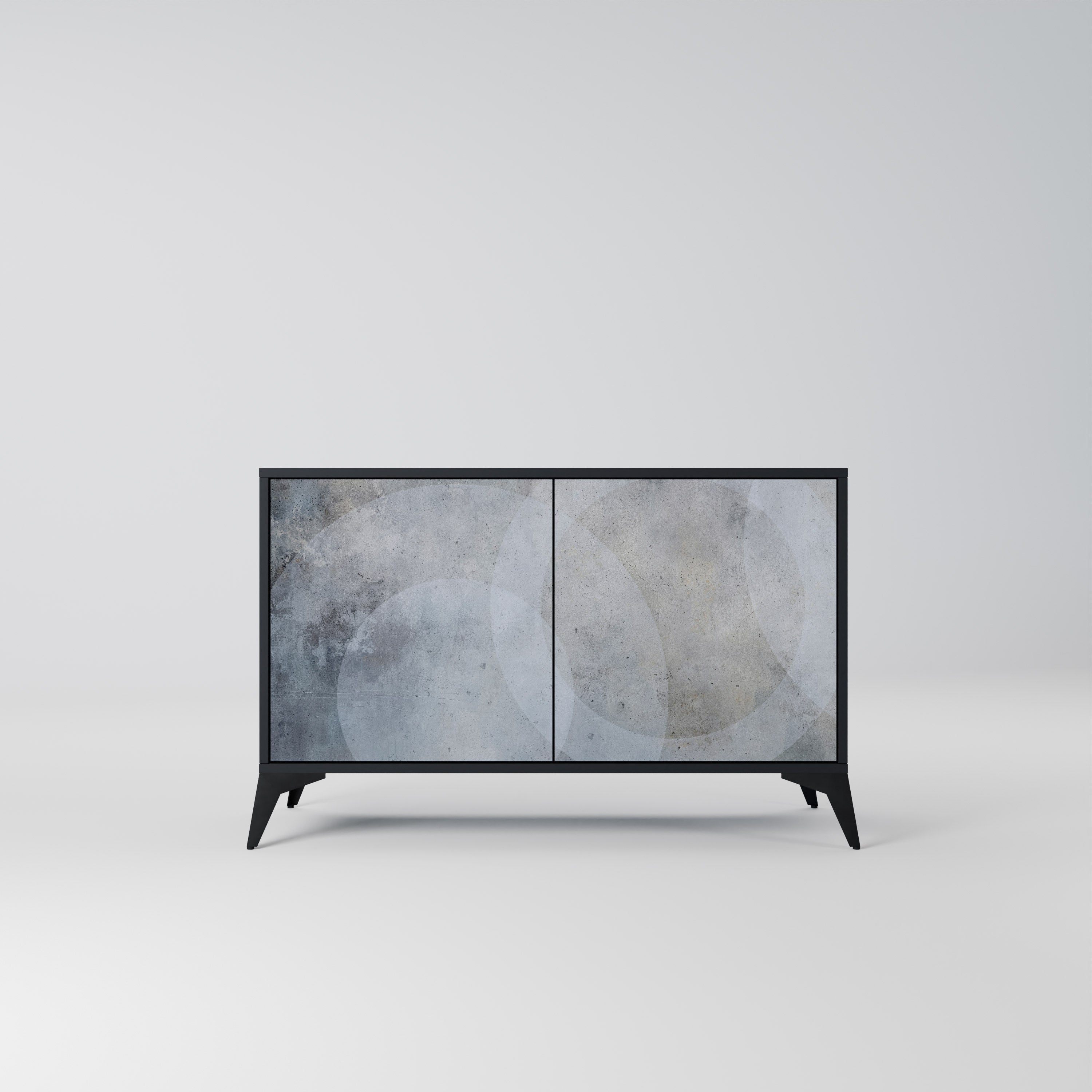 MUTED ARC 2-Door Sideboard in Black Finish