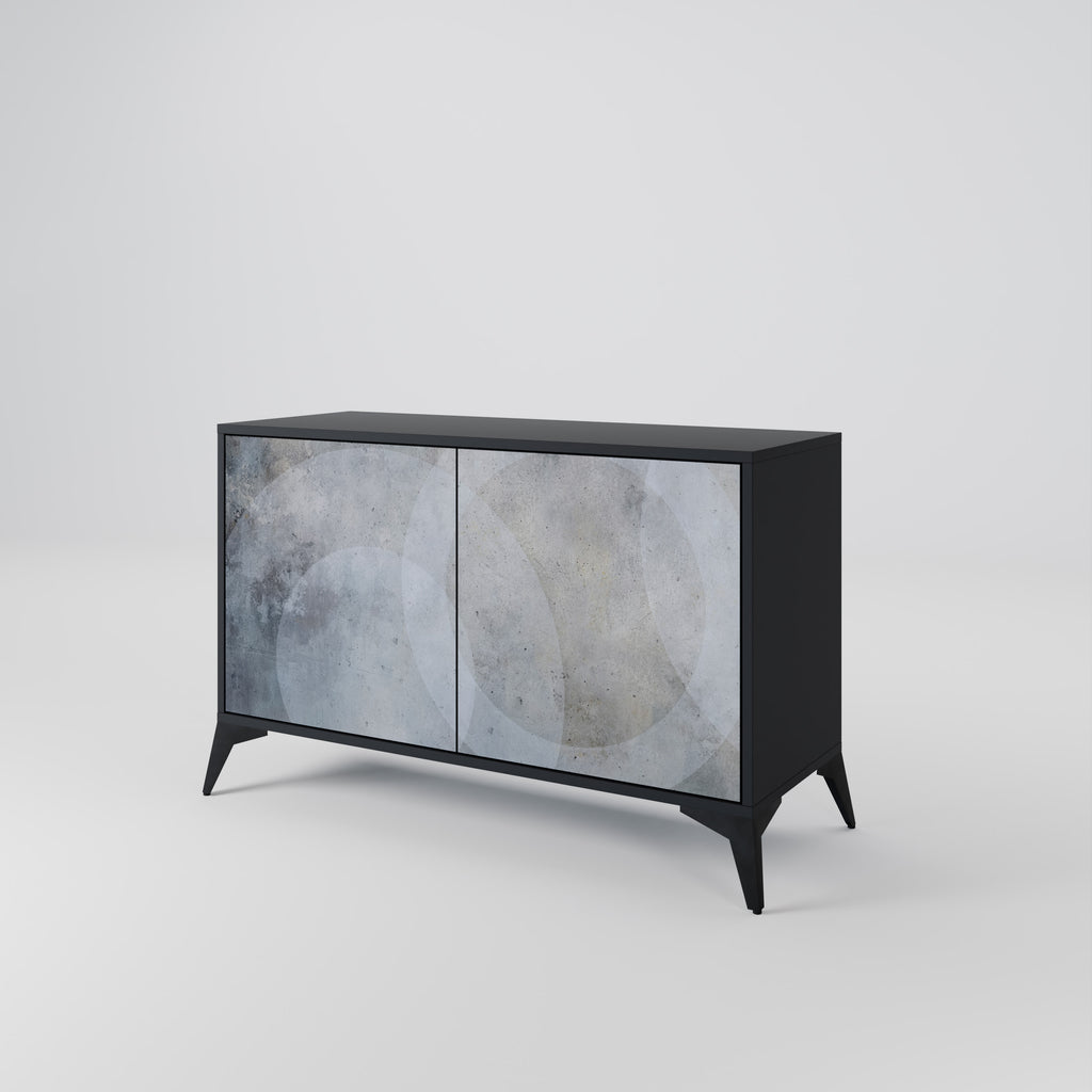 MUTED ARC 2-Door Sideboard in Black Finish