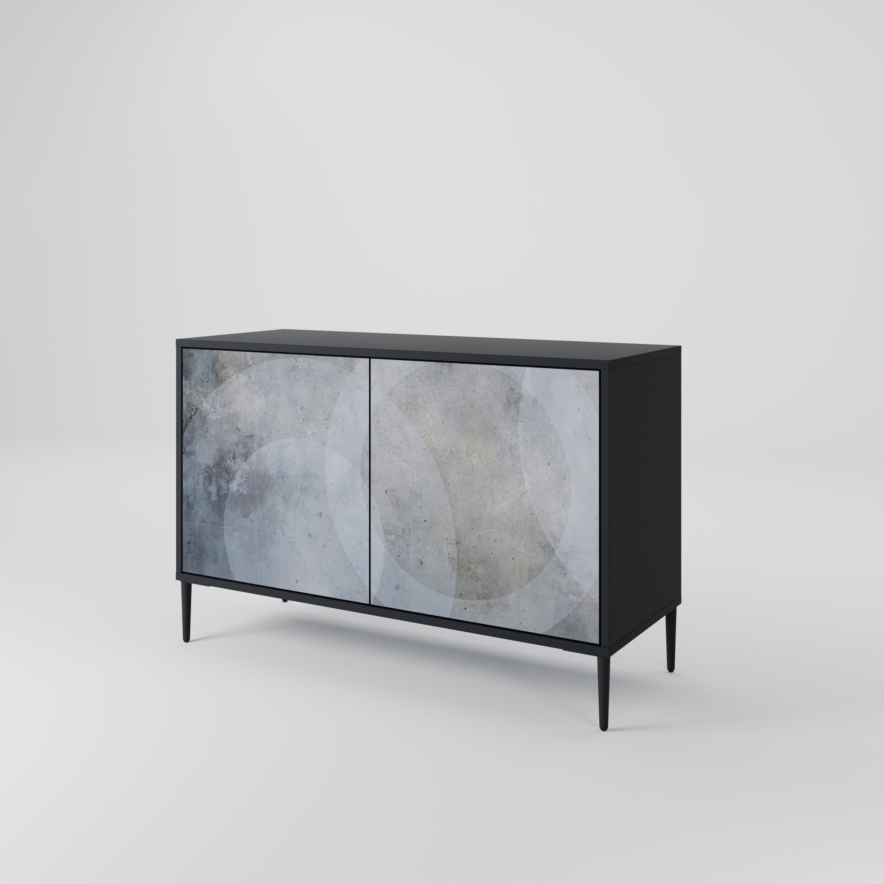 MUTED ARC 2-Door Sideboard in Black Finish