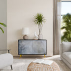 MUTED ARC Aparador de 2 Puertas en Acabado Negro