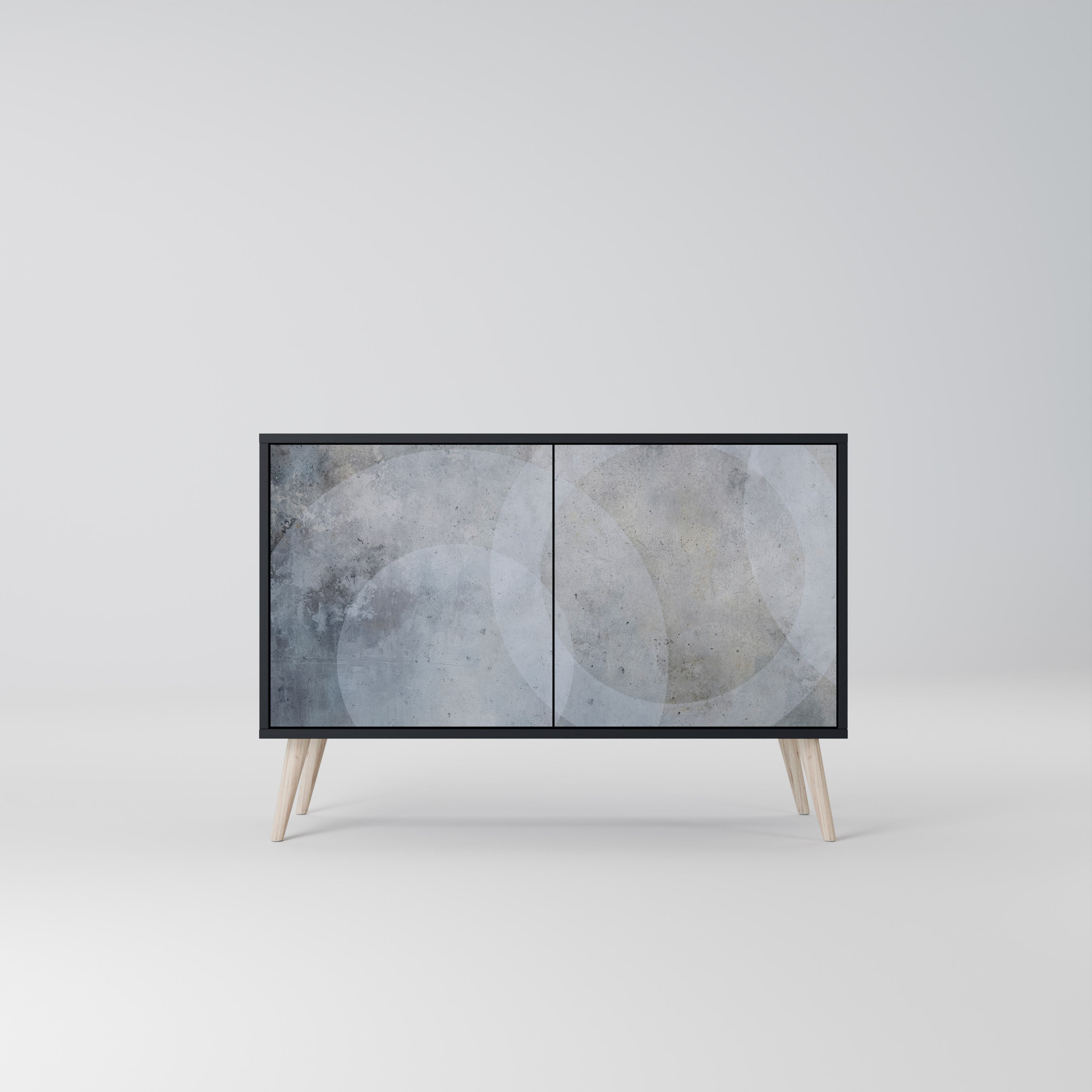 MUTED ARC 2-Door Sideboard in Black Finish