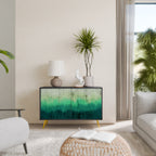 NORTHERN LIGHTS Aparador de 2 Puertas en Acabado Negro