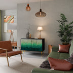 NORTHERN LIGHTS Aparador de 2 Puertas en Acabado Negro