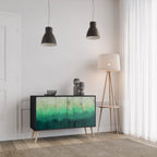 NORTHERN LIGHTS Aparador de 2 Puertas en Acabado Negro