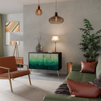 NORTHERN LIGHTS Aparador de 2 Puertas en Acabado Negro