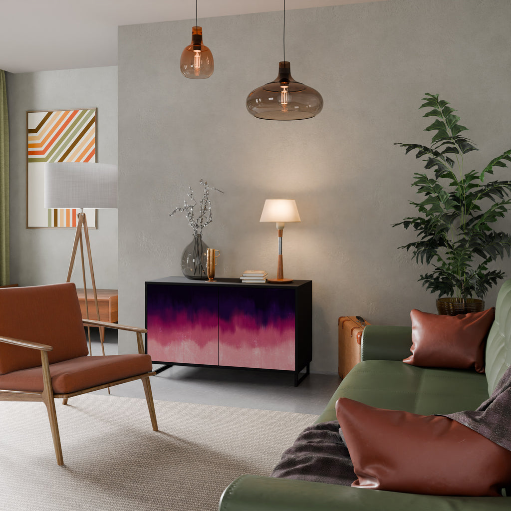 AURORA BOREALIS 2-Door Sideboard in Black Finish