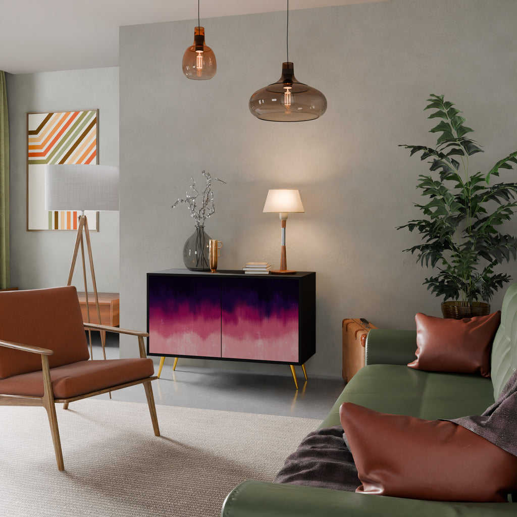 AURORA BOREALIS 2-Door Sideboard in Black Finish