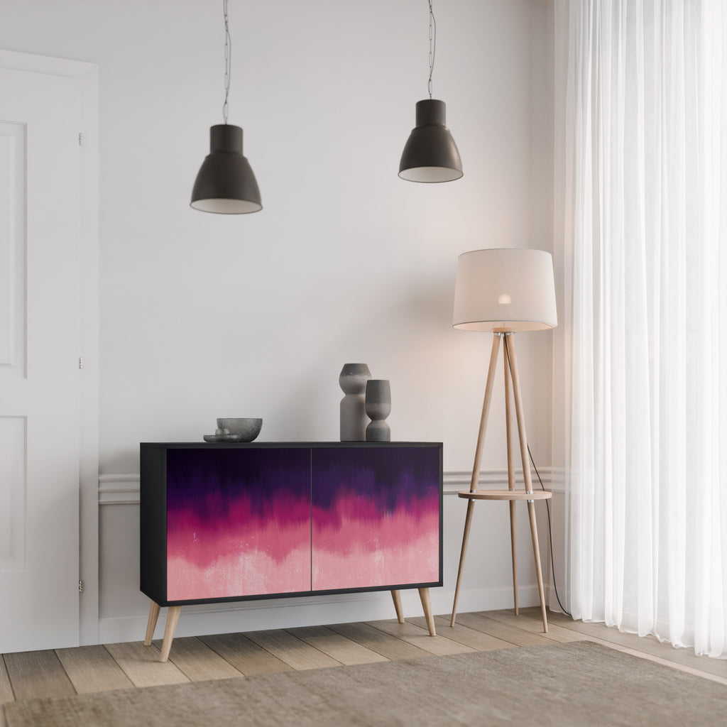 AURORA BOREALIS 2-Door Sideboard in Black Finish