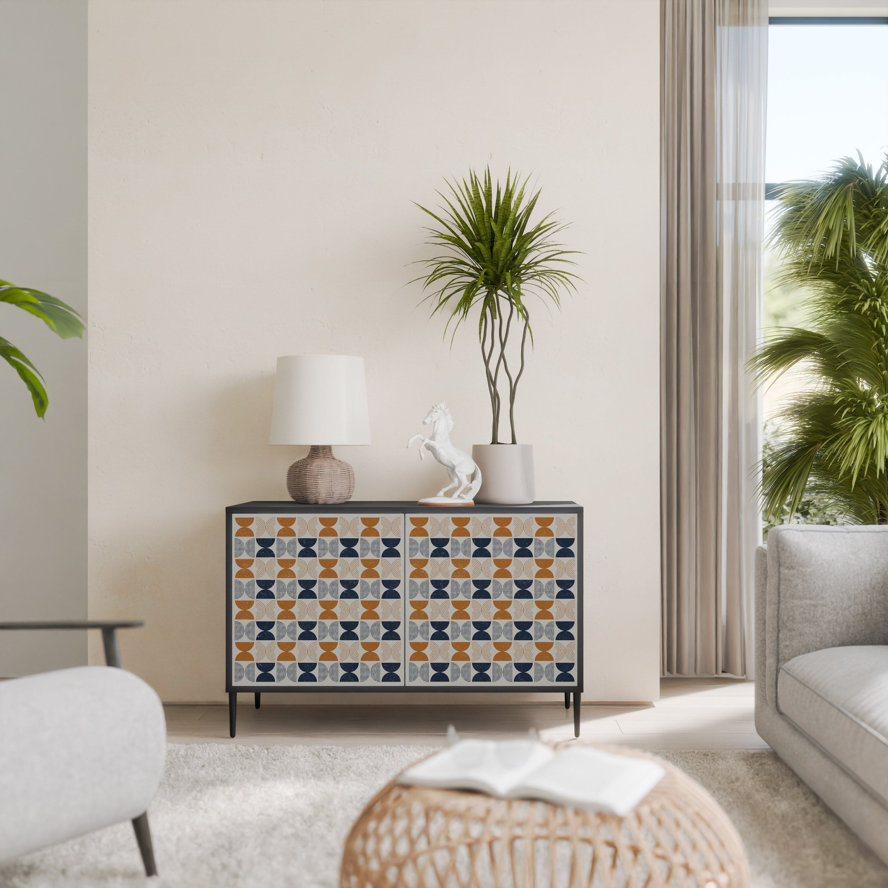 REFLECTION RANGE 2-Door Sideboard in Black Finish