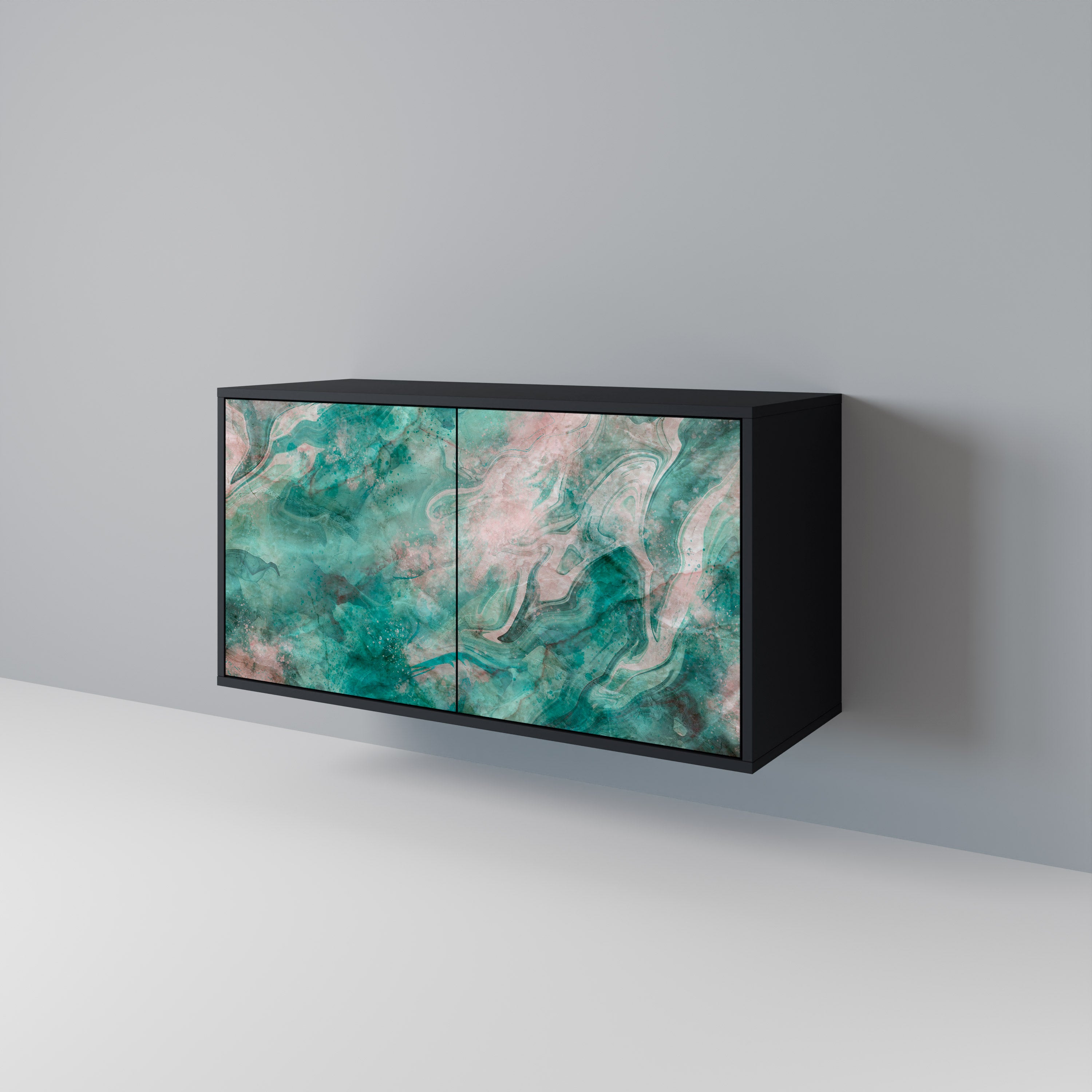 ABSTRACT ALCHEMY 2-Door Sideboard in Black Finish