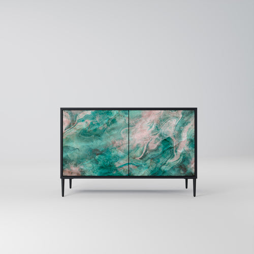 ABSTRACT ALCHEMY 2-Door Sideboard in Black Finish