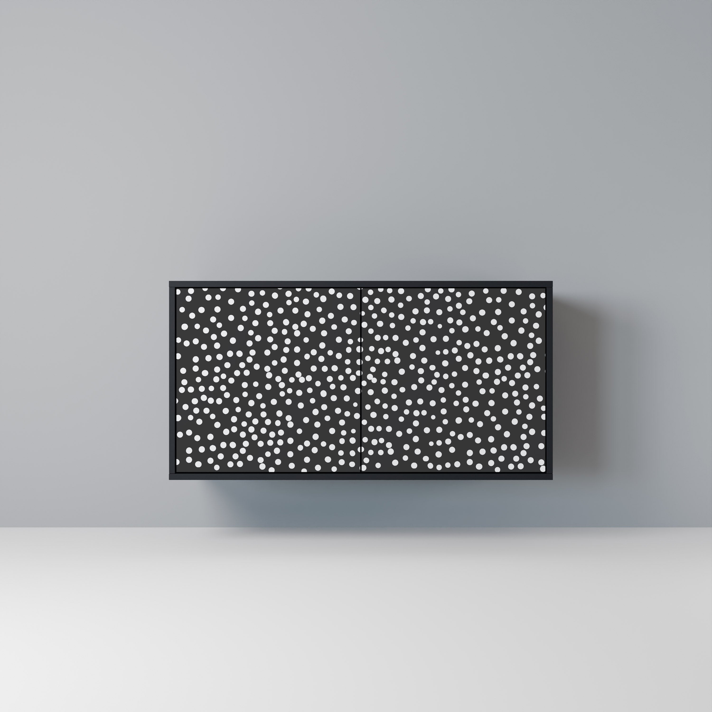 BLINDING LIGHTS 2-Door Sideboard in Black Finish