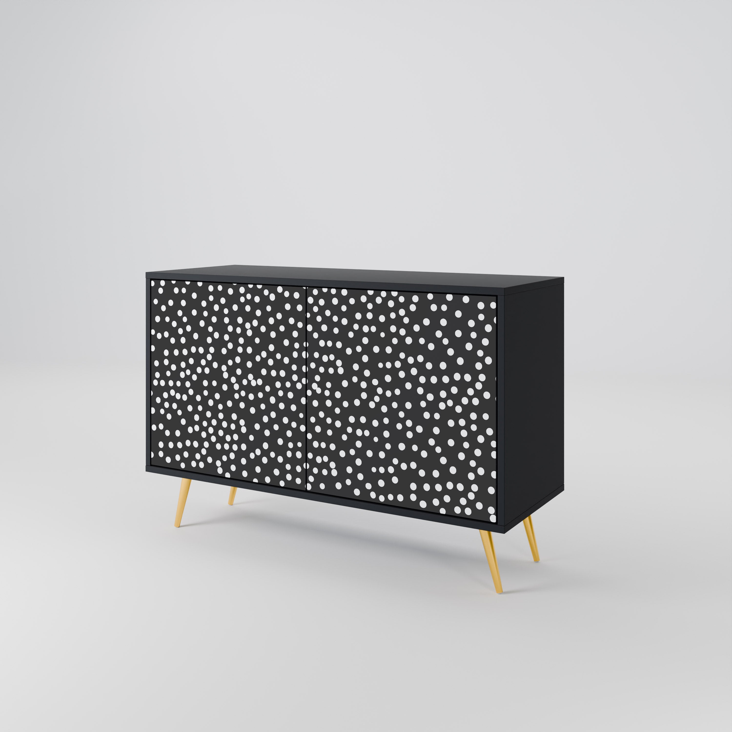 BLINDING LIGHTS 2-Door Sideboard in Black Finish