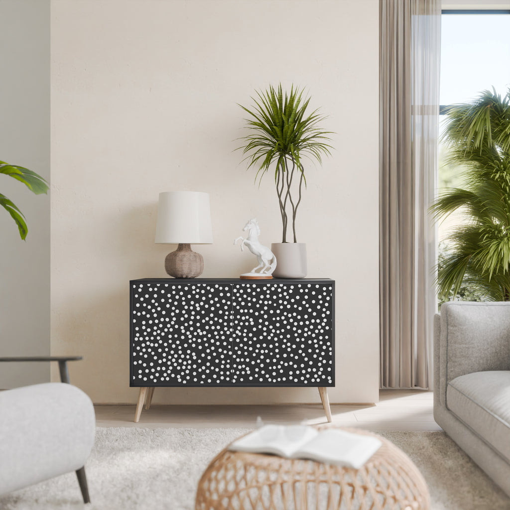 BLINDING LIGHTS 2-Door Sideboard in Black Finish