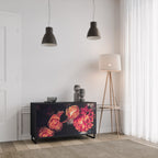 NEVERENDING BLOOM Aparador de 2 Puertas en Acabado Negro