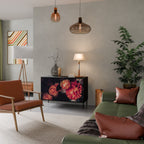 NEVERENDING BLOOM Aparador de 2 Puertas en Acabado Negro