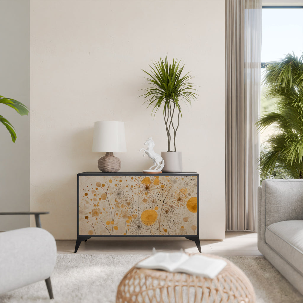 MORNING GLADE 2-Door Sideboard in Black Finish