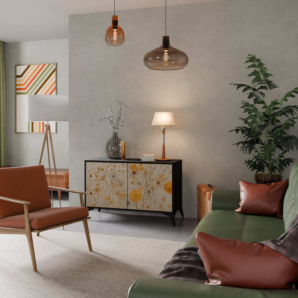 MORNING GLADE 2-Door Sideboard in Black Finish