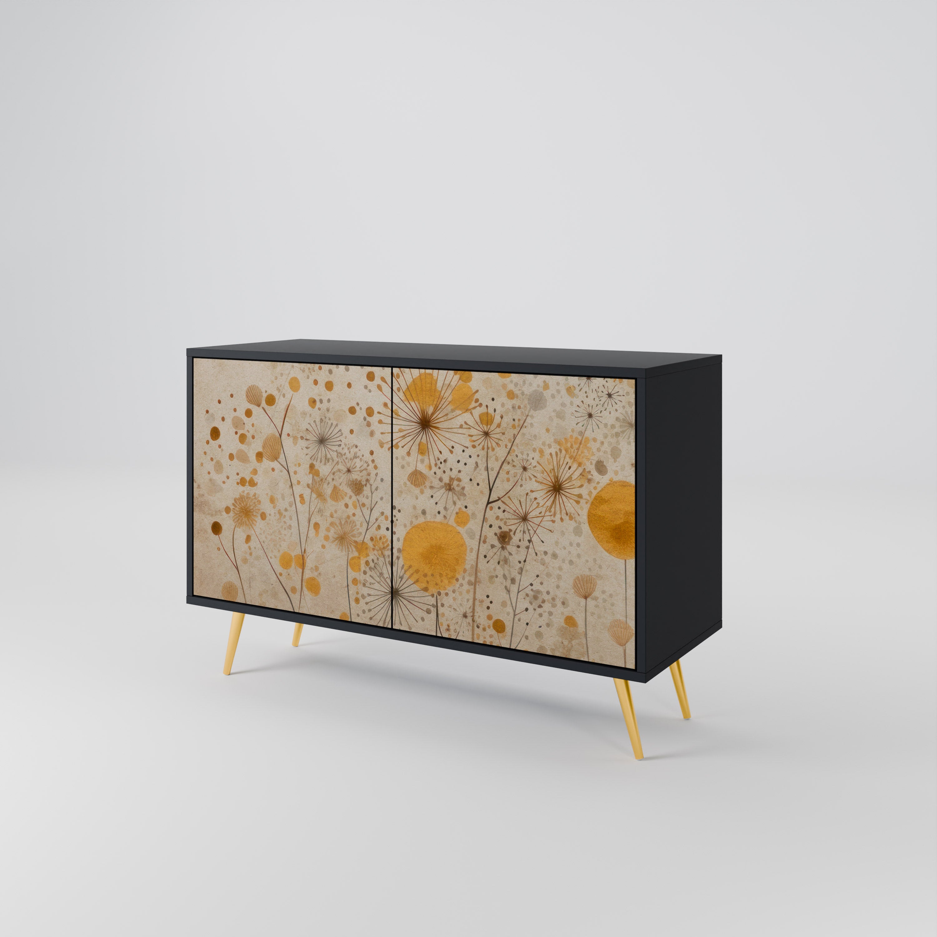 MORNING GLADE 2-Door Sideboard in Black Finish